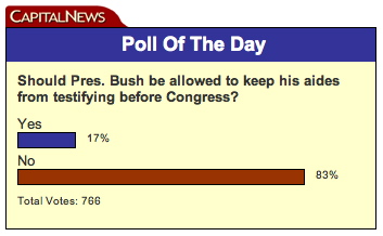 Poll: Americans Say Bush Shouldn’t Keep Aides from Testifying