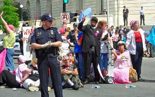 Peace Moms Sheehan, Richards among 33 Arrested in War Protest