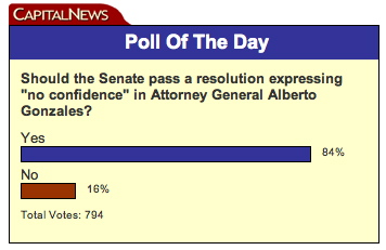 Senator Specter (R-PA) to vote “No Confidence” in Gonzalez