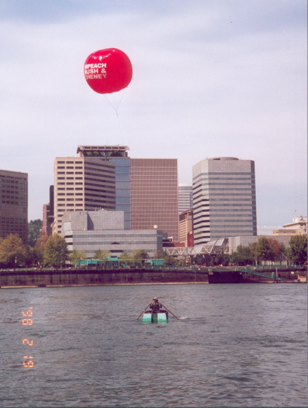 Portland ‘Impeach Balloon’ Soars over Willamette River