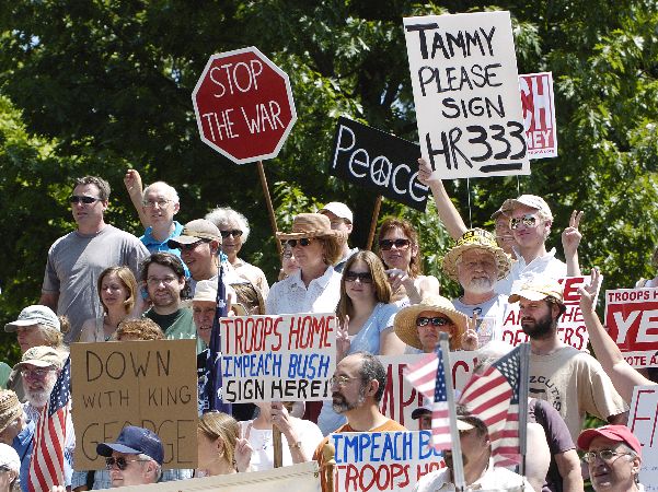 Protest Pressures Rep. Baldwin (D-WI) to Sign Impeachment Resolution