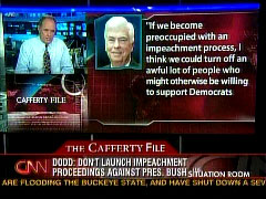 CNN’s Cafferty rakes Dodd (D-CT) over the coals for anti-impeach stance