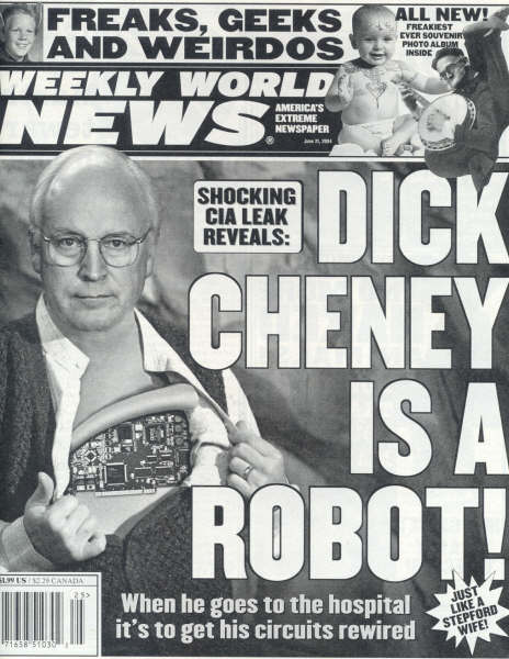 BREAKING NEWS: Cheney Denies Being Human