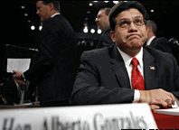 Gonzales Now Says Top Aides Got Political Briefings