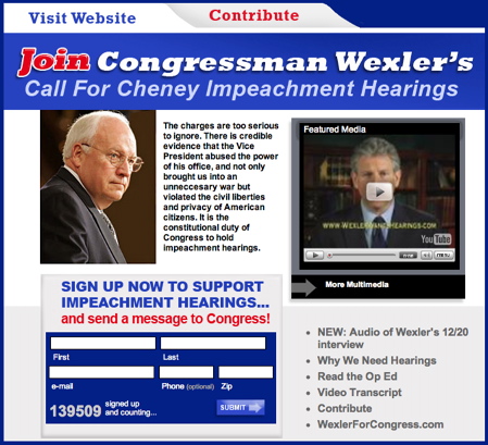 Wexler Wants 250,000 Impeach signers by New Year’s Day