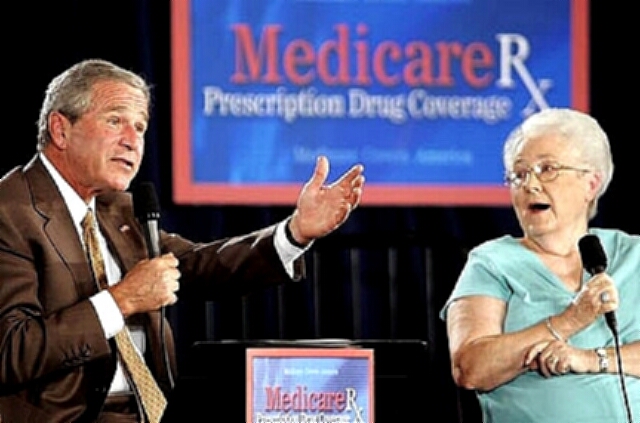 Bush Seeks Surplus via Medicare Cuts