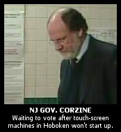 NJ Gov. Corzine among many who encounter faulty voting machines