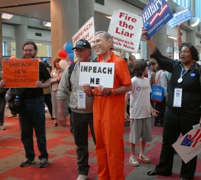 ‘Bush’ begs for own impeachment, California citizens agree