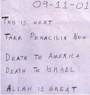 Anthrax Attacks: More Bushie Lies in Drum Up to Iraq War