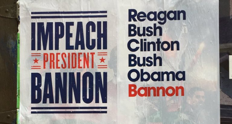 Activists post ‘Impeach Bannon’ posters across country