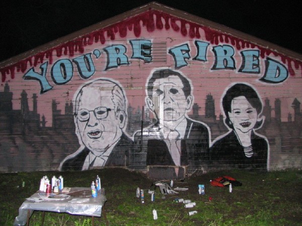 Firemen Burn Down Impeach House